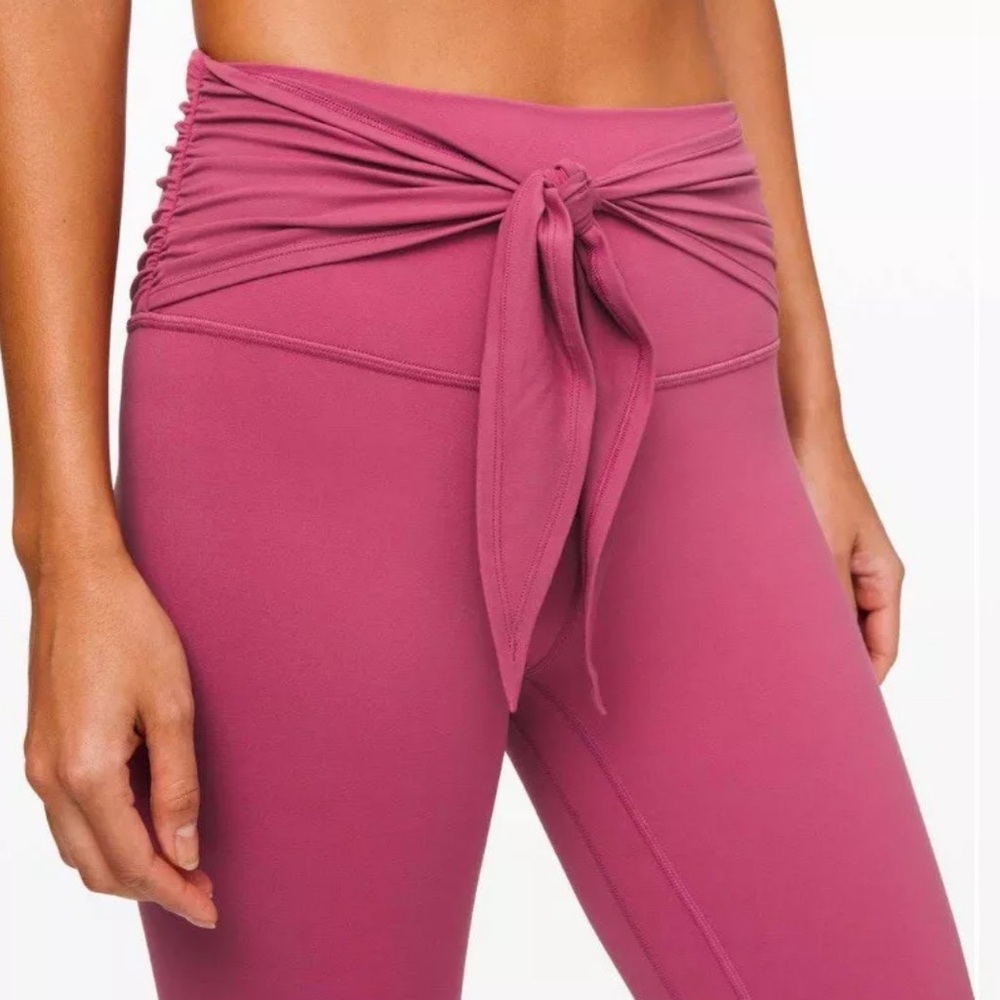 Lululemon Align Pant Leggings 28" Wrap Waist High Waisted Moss Rose Pink - Picture 2 of 6
